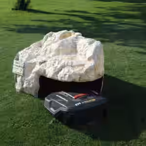 Rasenroboter-Felsgarage