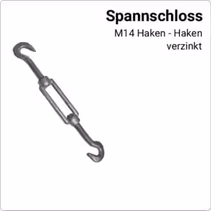 SOWERO Spannschloss Haken/Haken M14