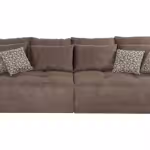 Massivart Big Sofa mit Federkern braun 306 cm - MOLDAU