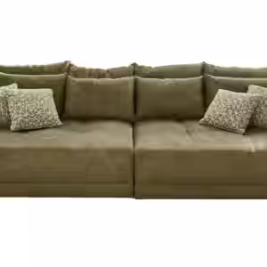 Massivart Big Sofa mit Federkern olivgrün 306 cm - MOLDAU