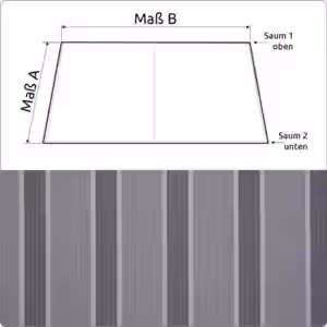 DICKSON Markisentuch fertig genäht 381 x 325 cm | Stoff: D108