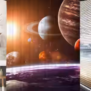 Duschvorhang Planeten 180 x 200 cm