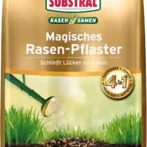 Substral Magisches Rasen-Pflaster, 4in1 Rasenreparatur Rasensamen + Premium Keimsubstrat + Dünger und Haftmittel, 3,6 kg