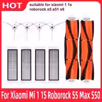 Für xiaomi mi 1 1s roborock s5 max s50 mijia staubsauger hepa filter haupt bürste seiten bürste