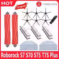 Roborock S7 S70 S7Max T7S T7S Plus Hauptseitenbürste Mops Tücher HEPA-Filter Kit