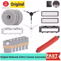 Original Roborock Q Revo Zubehör Staubbeutel Seitenbürste Waschbarer Filter Mopptuch Hauptbürste des