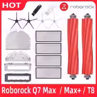 Roborock q7 max t8 Teile Haupt bürste Seiten bürste Hepa Filter Mop Lappen abdeckung Ersatz Roboter