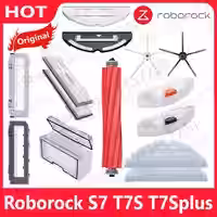 Original Roborock S7 S75 S7 Plus Palettenteile Mopp Weiß/Schwarz Seitenbürste