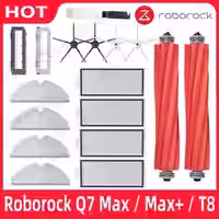 Roborock q7 max q7 max t8 hepa filters eite Haupt bürsten abdeckung Mopp teile Roboter Staubsauger