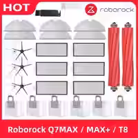 Roborock q7 max t8 teile hepa filter seiten bürste haupt bürsten abdeckung mopp lappen ersatz
