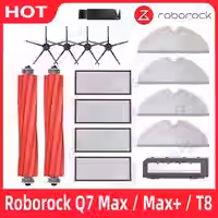 Roborock Q7 Max / Q7 Max+ / T8 Ersatzteile Hauptseitenbürste Hepa-Filter Mopp Lappenabdeckung Ersatz