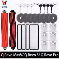 Roborock Q Revo Pro/Q Revo MaxV /Q Revo S Roboterstaubsauger Zubehör Staubbeutel Hauptseitenbürste