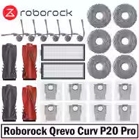 Roborock Qrevo Curv Roboter Staubsauger Zubehör Hauptwalze Seitenbürste Hepa-Filter Mopp Tuch