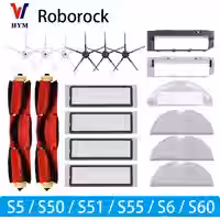 For Roborock S5 S50 S51 S55 S6 S60 S6 Pure Vacuum Cleaner Accessories HEPA Filter Mop Cloth Side
