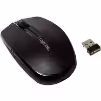 Logilink Maus mini Funk 2.4 GHz 1600dpi optisch scroll black