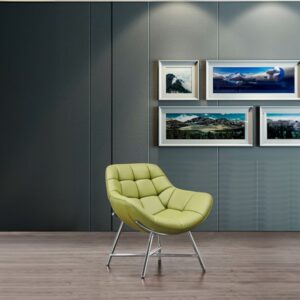 Sessel BERIO überrascht durch modernes Design in Kombination mit verspieler Farbe. Der frische Look des Polstersessels fügt sich durch das elegante Metallgestell