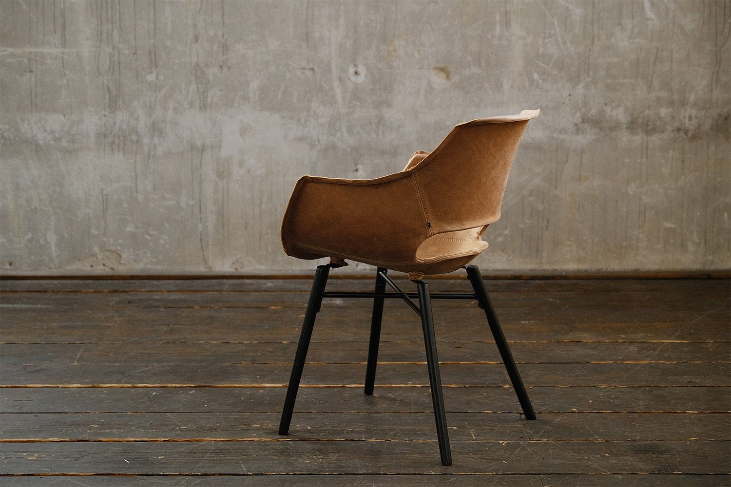 KAWOLA Stuhl ZAJA Exklusiv Esszimmerstuhl Echtleder sand-braun – Bild 2