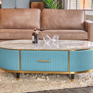 Der KAWOLA Couchtisch MARIA ist ein Eyecatcher in jedem Zuhause. Sein nostalgisches Retro-Design im 50er-Jahre-Stil zeichnet sich besonders durch den Materialmix aus. Die Platte aus hellgrauem Marm...