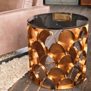 Der KAWOLA Beistelltisch MEDINA ist mit seinem modernen und eleganten Design ein Eyecatcher in jedem Zuhause. Die schwarze