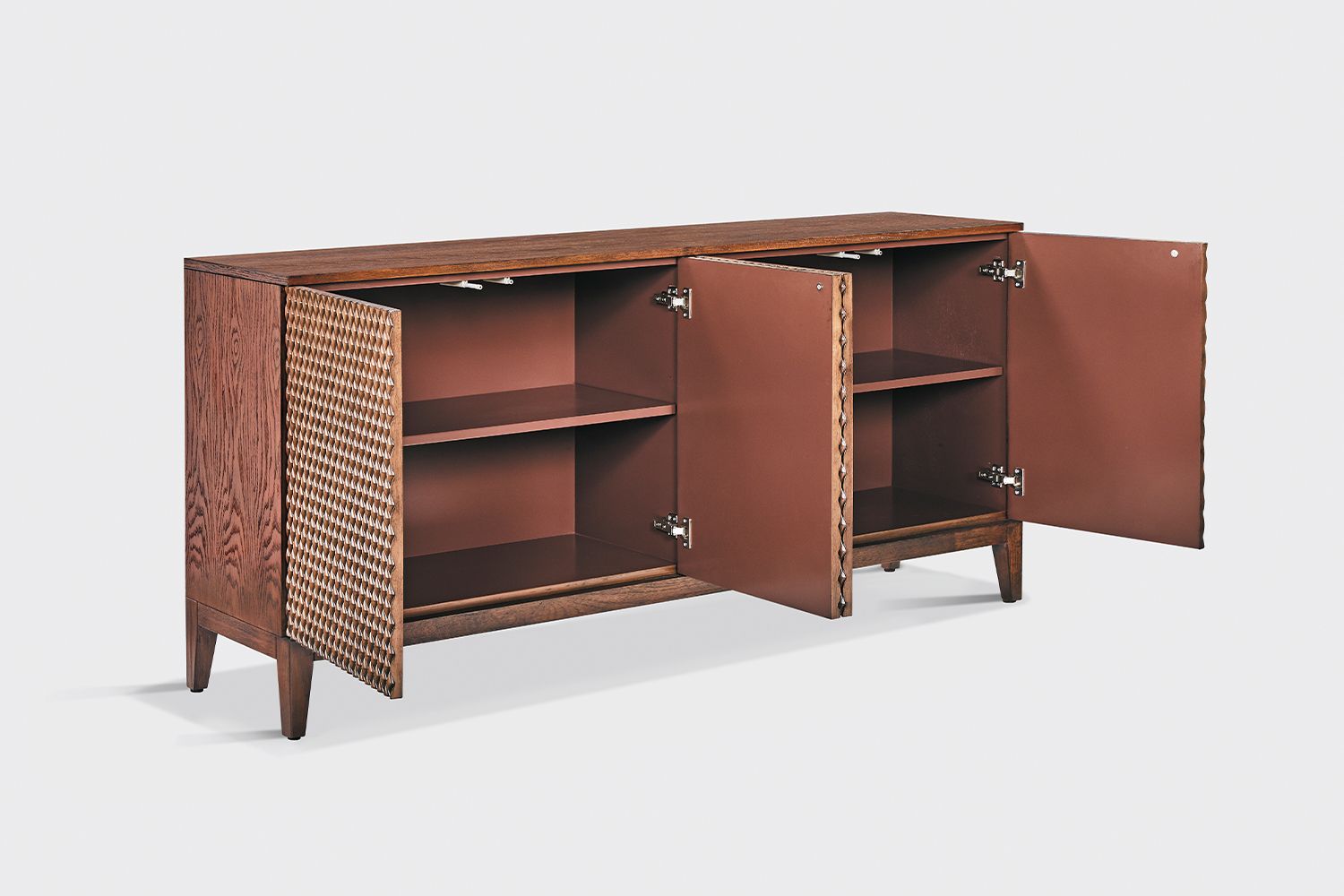 KAWOLA Sideboard COPAS 4 Türen Eiche furniert braun – Bild 2