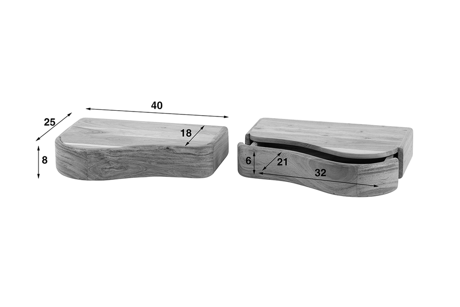 beeindruckt er mit seiner natürlichen Maserung