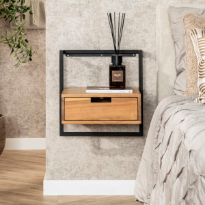 Der KAWOLA Nachttisch AIDY XL besticht durch modernes Design und hochwertige Materialien. Gefertigt aus massivem Akazienholz mit matt transparentem Lack