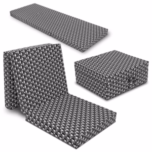 CloudComfort Basic Klappmatratze 70 x 195 cm mit Katzenmuster , 10 cm hoch