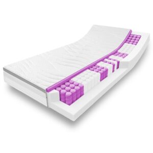 7 Zonen ergonomische Taschenfederkernmatratze Sleezzz Diamond T1000 90 x 200 cm, Höhe 23 cm, Härtegrad H2/H3, 1000 Federn/2m²