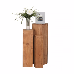 Massivart Beistelltisch 3er-Set Akazie Massivholz lackiert - 25 x 25 cm - SOFIE