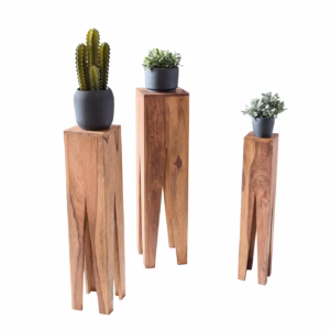 Massivart Beistelltisch 3er-Set Akazie massiv lackiert - 25 x 25 cm - SOFIE