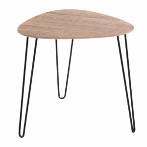 Die Möbelfundgrube Beistelltisch Eiche dreieckig 40 x 43 cm - BOLOGNA