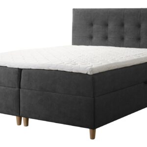 Boxbett 160 x 200 cm anthrazit Bettkasten - ADORA