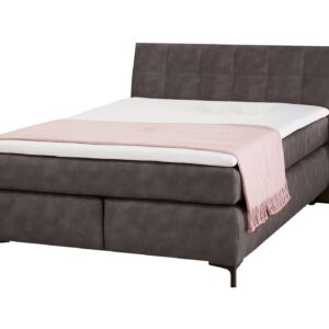 Boxspringbett 140 x 200 cm anthrazit - Microfaser - GITTA