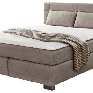 Boxspringbett 160 x 200 cm braun H3/H4 - ROMANA - MIX