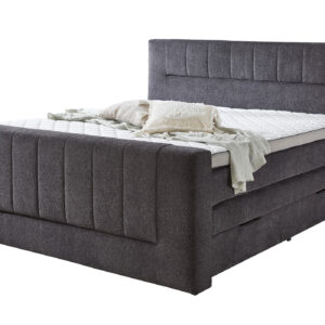 Boxspringbett 180 x 200 cm Bettkasten anthrazit Stoffbezug - KENOSHA