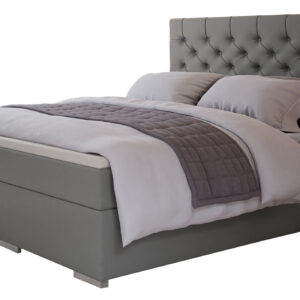 Boxspringbett 180 x 200 cm Stoffbezug grau - EVORA