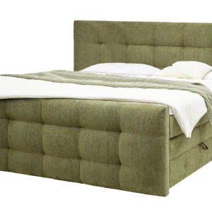 Boxspringbett 200 x 200 cm Bettkasten Chenille grün - IMOLA