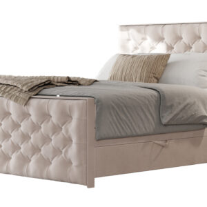 Boxspringbett 200 x 200 cm mit Bettkasten creme - LANCIANO