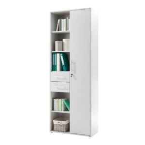 Büroschrank lichtgrau 80 cm x 216 cm - 8 Einlegeböden - PRONTO