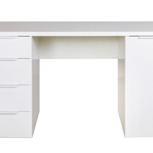 Computerschreibtisch mit Schublade weiß hochglanz 146 cm - ESPRESSO