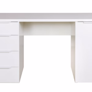 Computerschreibtisch mit Schublade weiß hochglanz 146 cm - ESPRESSO