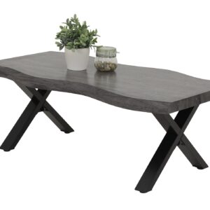 Couchtisch Baumkantentisch 110 cm Akazie grau - GERD