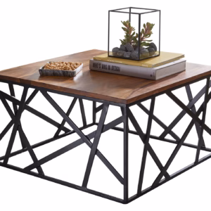 Couchtisch Sheesham massiv gebeizt 60 x 60 cm - BERGAL