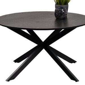 Couchtisch rund Esche schwarz 80 x 80 cm Wohnzimmertisch - PAUL