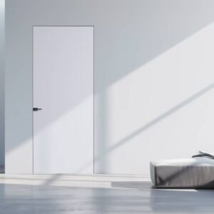 Lenode Zimmertüren mit unsichtbaren Zargen 'DMB SET PREMIUM' LDF-Platte Grundiert - Tapetentüren inkl. Zarge
