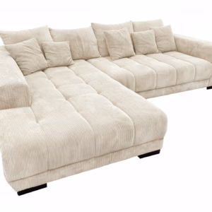 Ecksofa Cord beige 300 x 215 cm - OT links - ARTEMIS