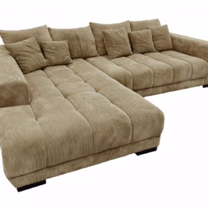 Ecksofa Cord grün 300 x 215 cm - OT links - ARTEMIS