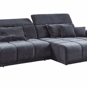Ecksofa anthrazit elektrisch ausfahrbar 288 cm - OT rechts - BROOK