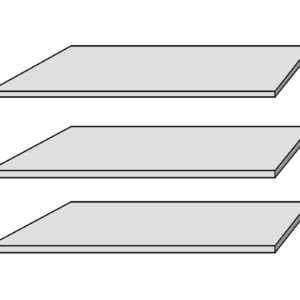Einlegeböden 3er Set grau - 48 x 42 cm - TRONDHEIM