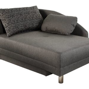 Einzelsofa 157 cm Recamiere braun Schlaffunktion - REUBEN